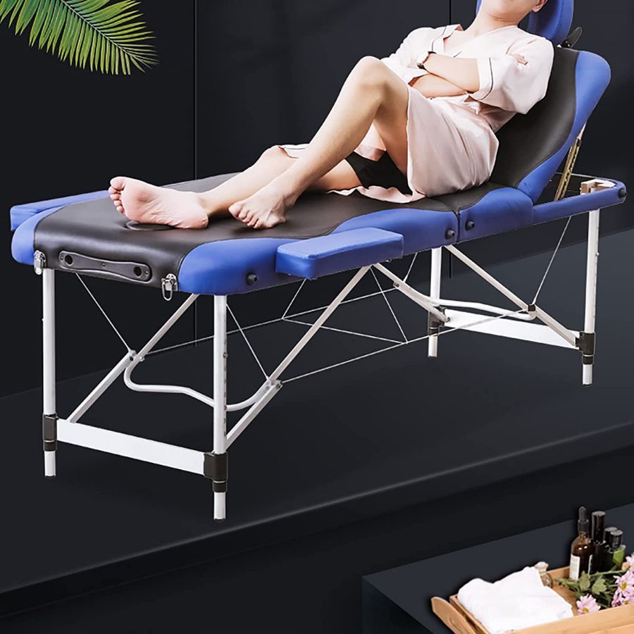 Beauty Salon Adjustable Metal Foldable Spa Massage Table 